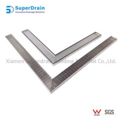 Marine SUS Channel Long Drain for Swimming Pool Accessories with Cover