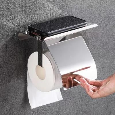 Hanging Toilet Paper Roll Holder Stainless Steel Ttoilet Paper Phone Holder Freestanding Toilet Paper Holder in Bathroom