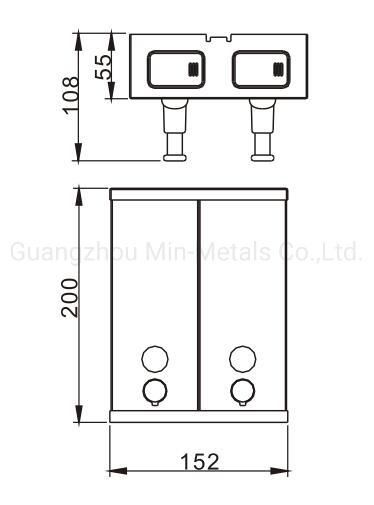 Manual Gel Two Head Soap Dispenser Mx-SD803
