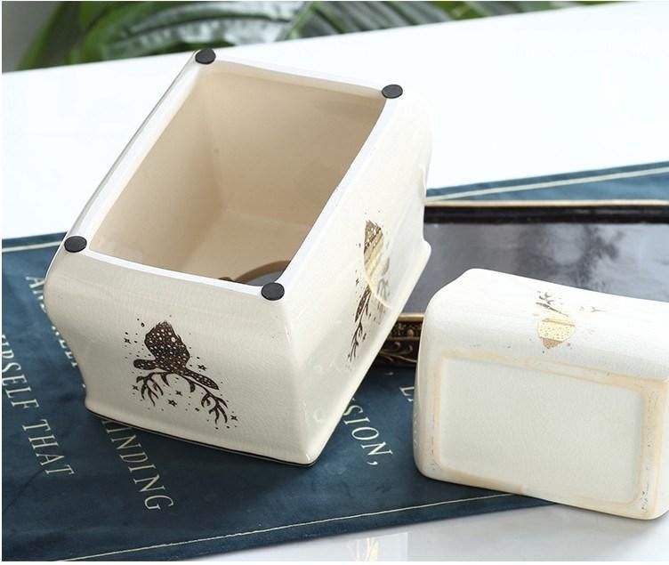 Ceramic Tissue Box Ceramic Toothbrush Cartridge Bathroom Set Home Decoration Ceramics