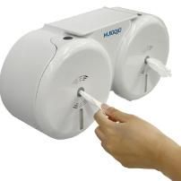 Toilet Wall Hanging Manual Paper Holder Double Roll Center Pull Tissue Dispenser