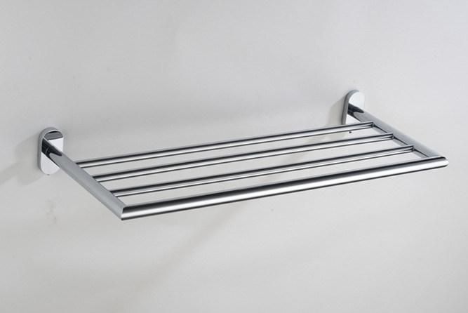 Brass Polished Chrome Double Towel 23.6 Inches 600mm Bar Double Towel Rail