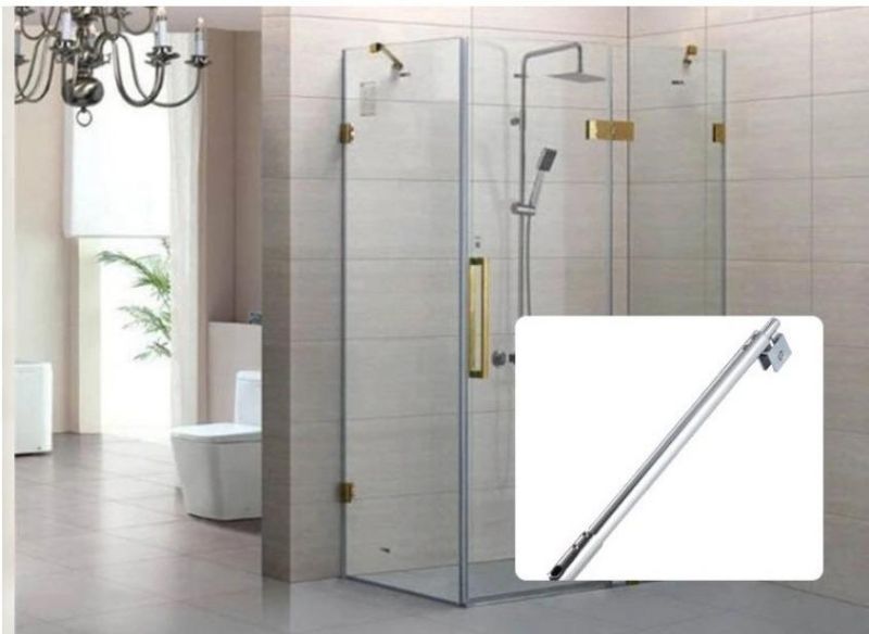 Adjustable Glass Shower Door Support Bar Stainless Steel Customized Size Support Arm