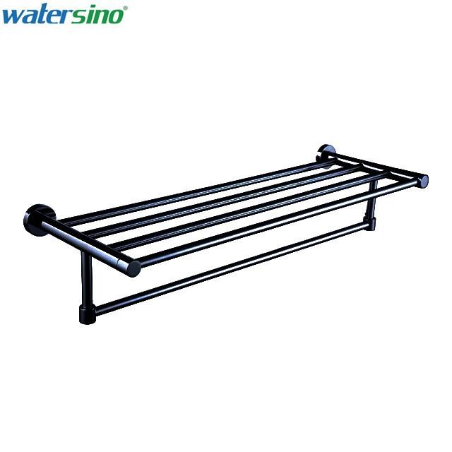 Bathroom Accessories Matte Black Bathrobe Rack Towel Bar Towel Rail