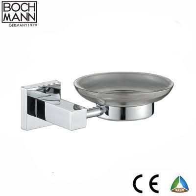 Square Soap Dish and Chrome Color Zinc Bathroom Soap Dish