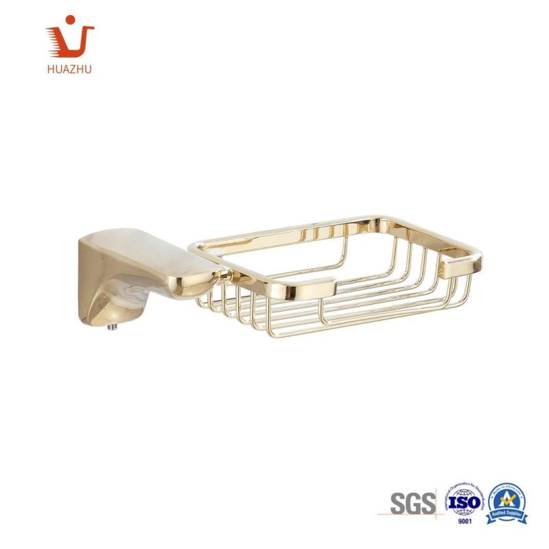 Modern Wall Mounted Durable Soap Basket Single Deck Zinc Alloy + Ss201