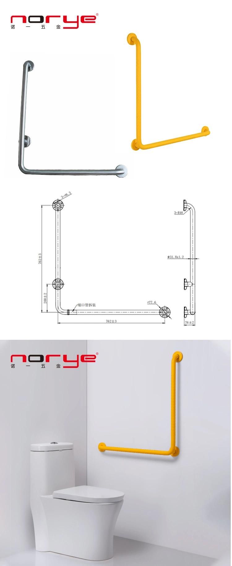 TUV Approved Factory Stainless Steel Bathroom L-Shaped Grab Bars for Disabled Safety