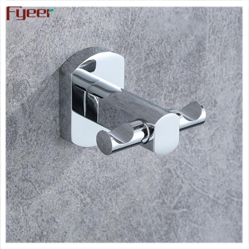 Fyeer Brass Chrome Plated Robe Hook