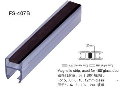 180 Degree Black Magnetic Shower Door Seal Strip (FS-407)