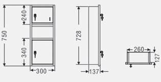304 Stainless Steel Recessed Paper Towel Dispenser and Waste Bin Combination for Washroom