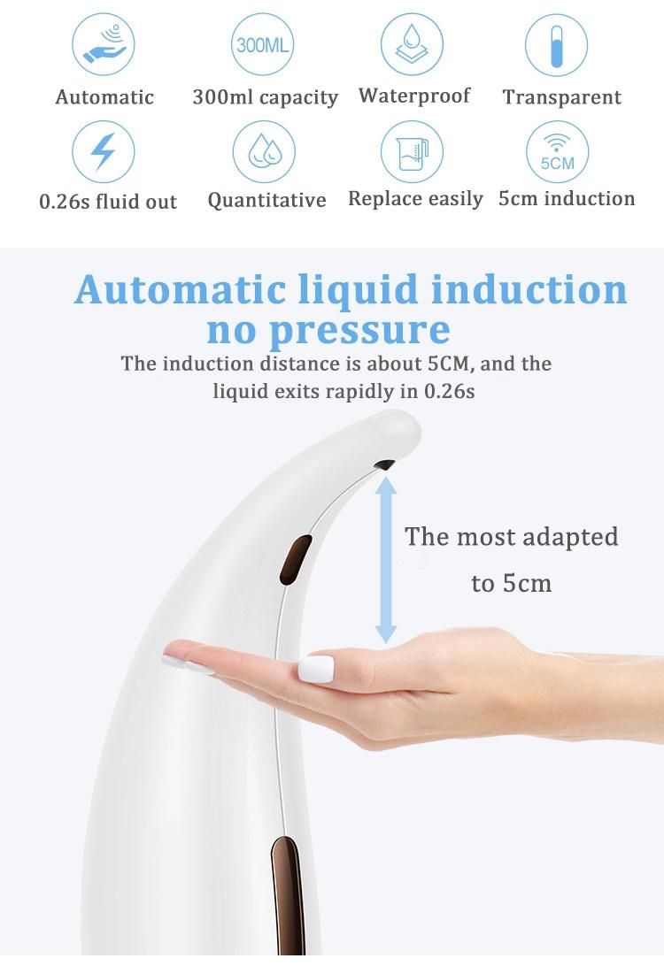 Saige 300ml Bathroom Plastic Touchless Sensor Table Top Automatic Soap Dispenser