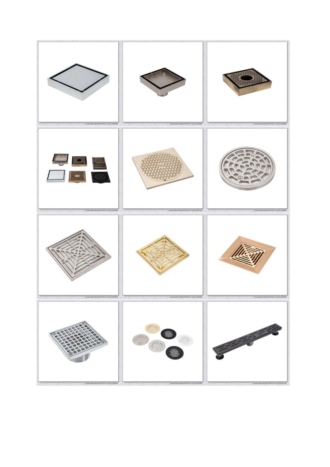 Golden Imitation Plating Stainless Steel Shower Drain Cover Square Strainer