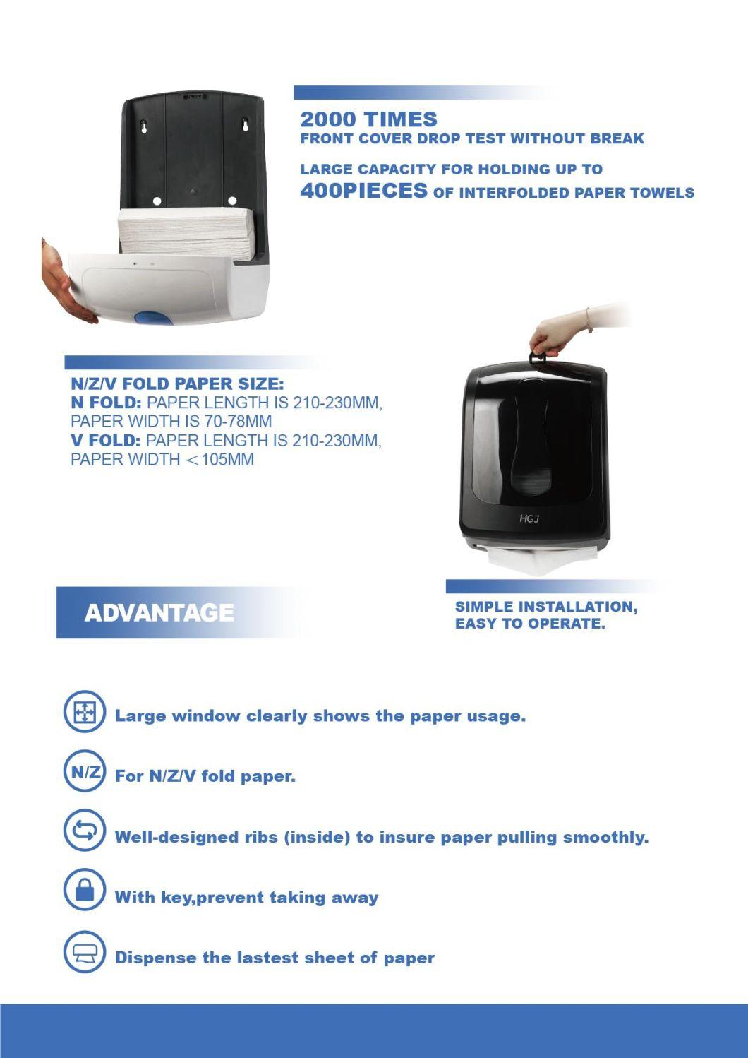 Toilet Big Window N/V/Z Fold Paper Towel Dispenser