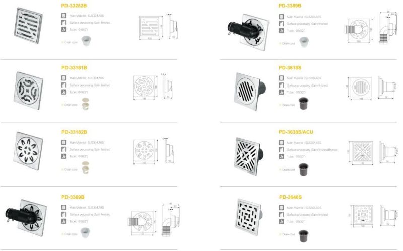 Stainless Steel Washing Machine Floor Drain