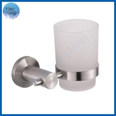 Stainless Steel Tumbler Holder with Glass Toothbrush Tumbler Holder