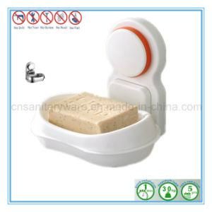 Washroom Shower Wall Plastic Suction Cup Soap Box Holder Dish Tray