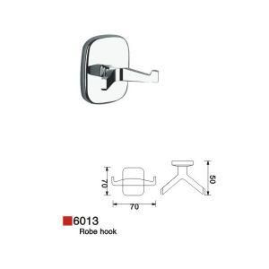 Best Sales Style Wall Mounted Zinc Alloy Double Robe Hook Chrome Finish 6013