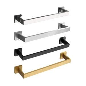 Bathroom Stainless Steel Single Towel Rail Shelf with Towel Bar Polished Chrome Finishing