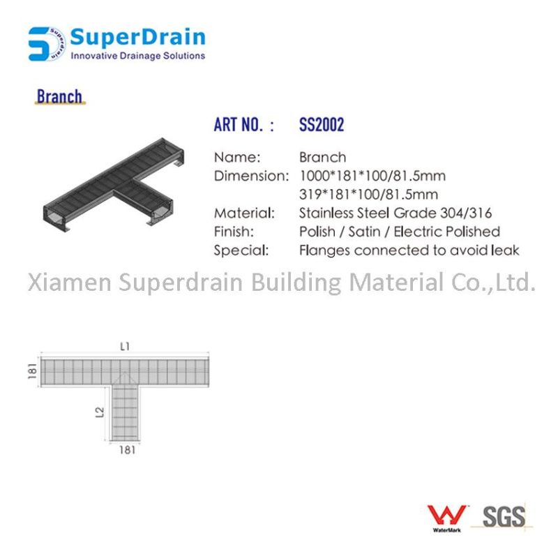 Stainless Steel Kitchen Gutter Drain System