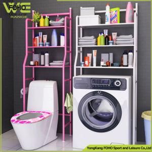 3 Tier Metal Steel Tube Pipe Washing Machine Storage Rack, Floor Bathroom Toilet Closetool Rack Shelf