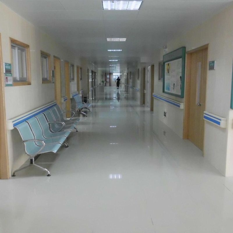 Hospital Corridor PVC Handrail with Blue Color