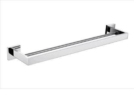 Chrome Bathroom Accessories SS304 Safety Towel Bar Single Towel Rack