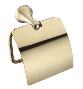 Brass Material Toilet Roll Paper Holder with PVD Gold Luxury Finish 390501