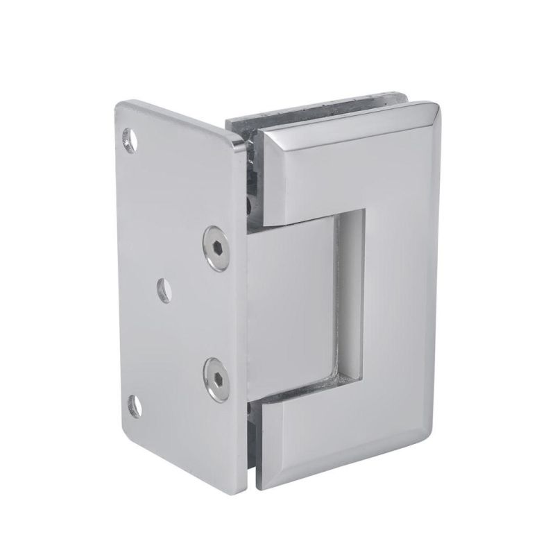 Brass Hinge Glass Hinge Bathroom Hinge Showroom Hinge Glass to Wall Hinge 90 Degree Bright Chrome