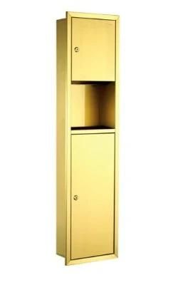 PVD Gold Color of Paper Dispenser with Wastebin