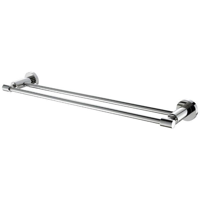 Stainless Steel 304 Wall Mount Satin Nickel Double Towel Bar for Bathroom