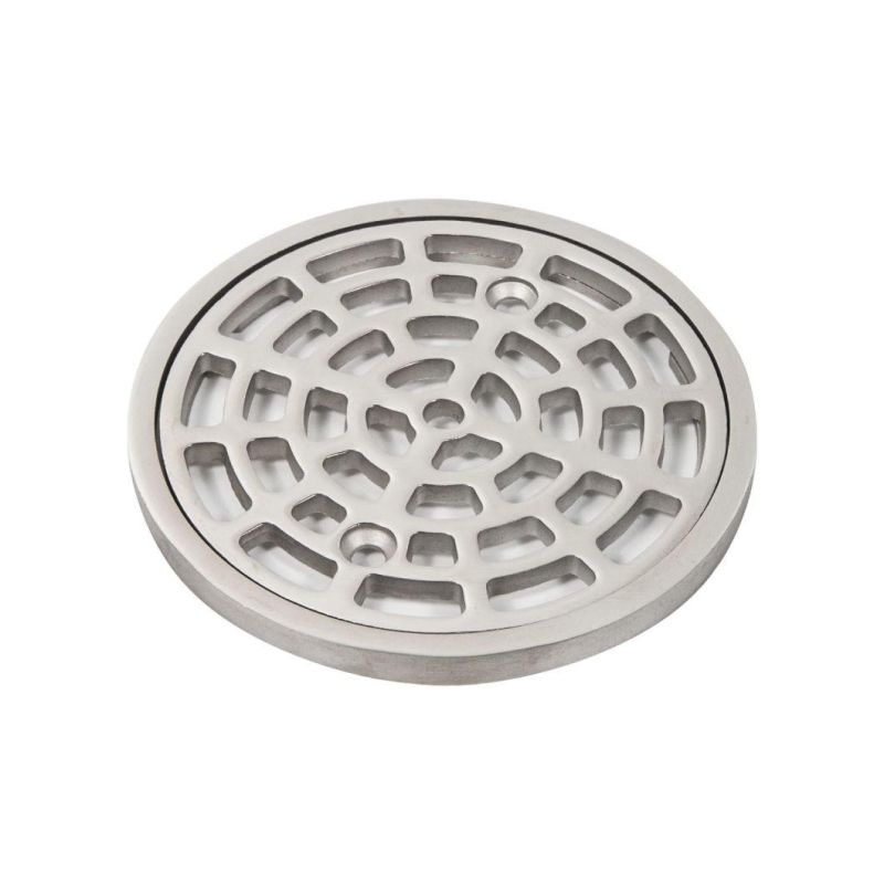 Zinc Alloy Nickel Brushed 4" Round Shower Drain