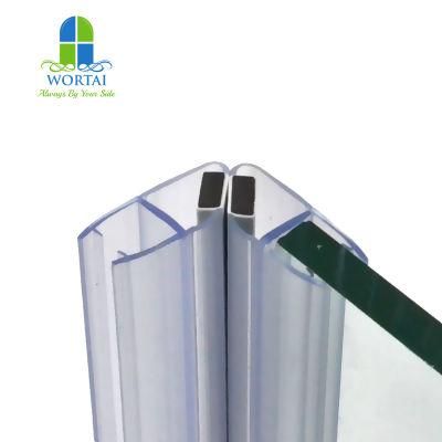 Glass Door Magnetic Seal Strip Bottom Seal Curved Shower Screen Transparent Gasket Side Waterproof Seal