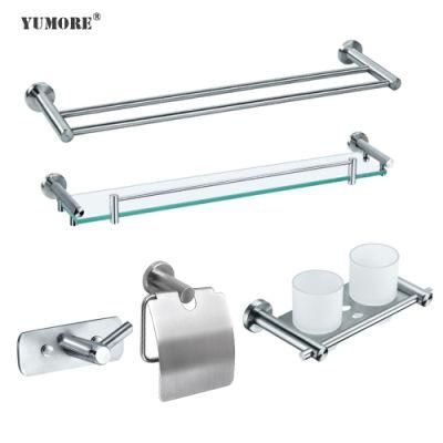 High-Quality Bathroom Accessories Metal 304 Stainless Steel Chrome Bathroom Set