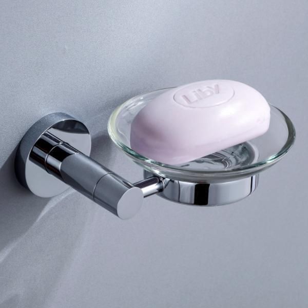 SUS304 Wall Mounted Glass Soap Holder for Shower Soap Dish