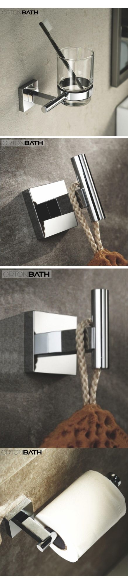 Ortonbath 6 Pieces Matte Black SUS304 Bathroom Accessories Include 16" Lengthen Hand Towel Bar, Towel Hooks, Toilet Paper Holder Bathroom Accessories