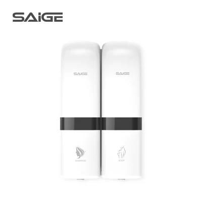 Saige 200ml*2 ABS Plastic Wall Mounted Hand Sanitizer Soap Dispenser for Hotel