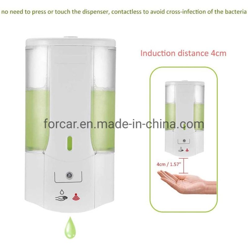 450ml Plastic Soap Dispenser Automatic Liquid Soap Dispenser Wall Mounted for Kitchen Bathroom