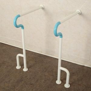 Flip up Auto Assist Toilet Rail Grab Bar with Leg