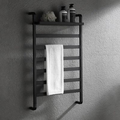 Kaiiy Bathroom Accessories Electric Towel Warmer Drying Modern Rack Wall Mounted Heated Bathroom Towel Rack with Shelf