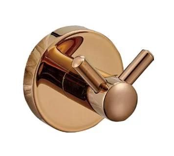 Round Base Bathroom Design 304 Stainless Steel Wall Mounted Rose Gold Bathroom Accessories Set