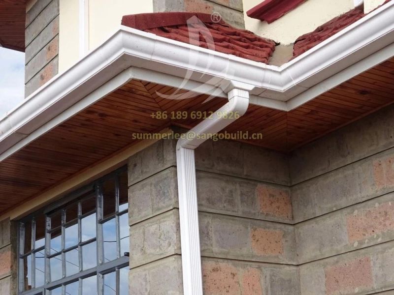 China Factory Downspout Roof No Crack Gutter Rain Gutter PVC Gutters System