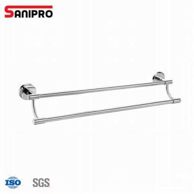 Sanipro Bathroom Accessory Wall Mounted Stainless Steel Double Towel Rack