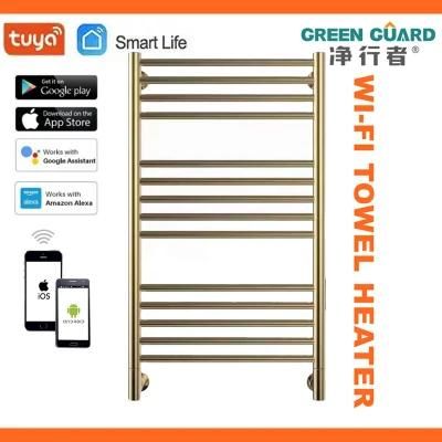 Europe Market Hot Sales Smart WiFi Control Towel Warmer Racks Tuya APP Remote Control Towel Heating Racks Heated Towel Rails