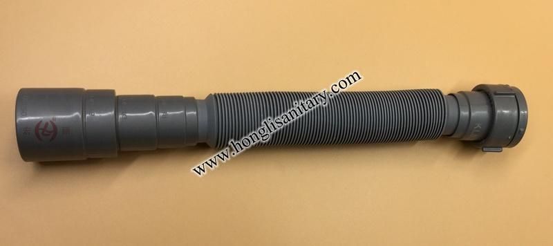 51007 Gray Extensible Siphon Tube for Basin Drainer, Sink Waste