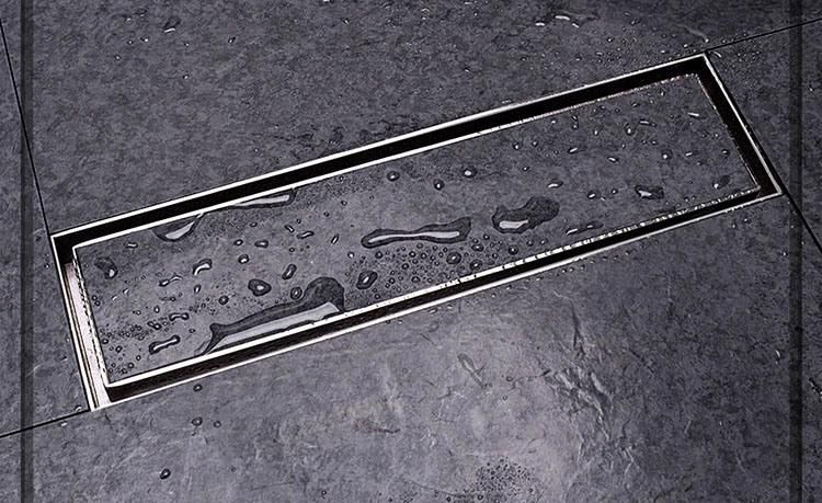 Bathroom Accessories Stainless Steel Gold Odor Proof Floor Drain Customized Invisible Floor Drain