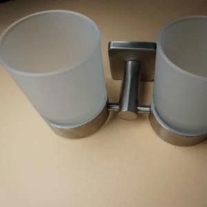 Wall Mounted Inox Stainless Steel Double Tumbler Holder
