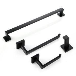 Bathroom Hardware Set Black Robe Hook Towel Rail Bar Rack Bar Shelf Tissue Paper Holder Toothbrush Holder Bathroom Accessories