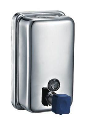 Durable Bathroom Manual Stainless Steel Wall-Mounted Soap Dispenser