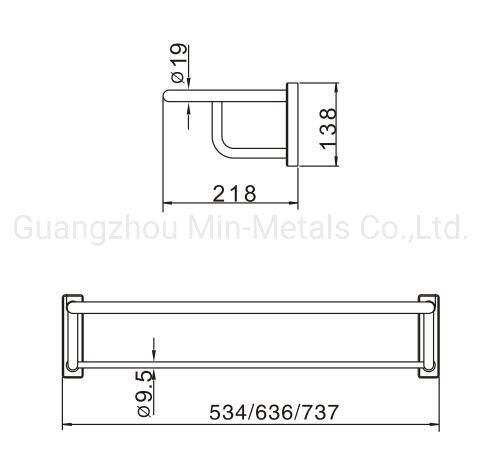 Stainless Steel Double Towel Rack H Shape Mx-Tr05-112