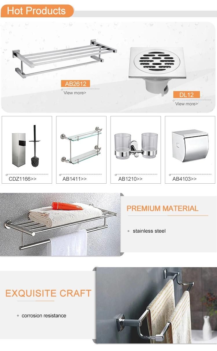 Polished Stainless Steel Bath Accessories Ftitting Grab Bar
